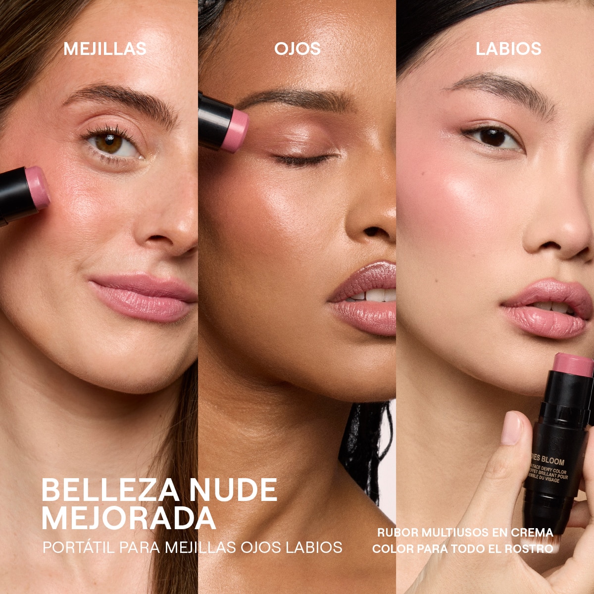 NUDIES BLOOM  (RUBOR, SOMBRA Y LABIAL)